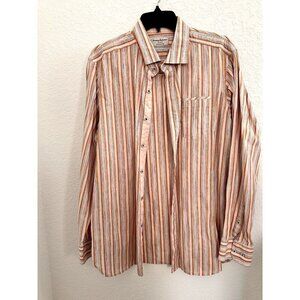 Tommy Bahama Island Crafted Cotton Shirt Island Modern Fit Long Sleeve Size‎ M